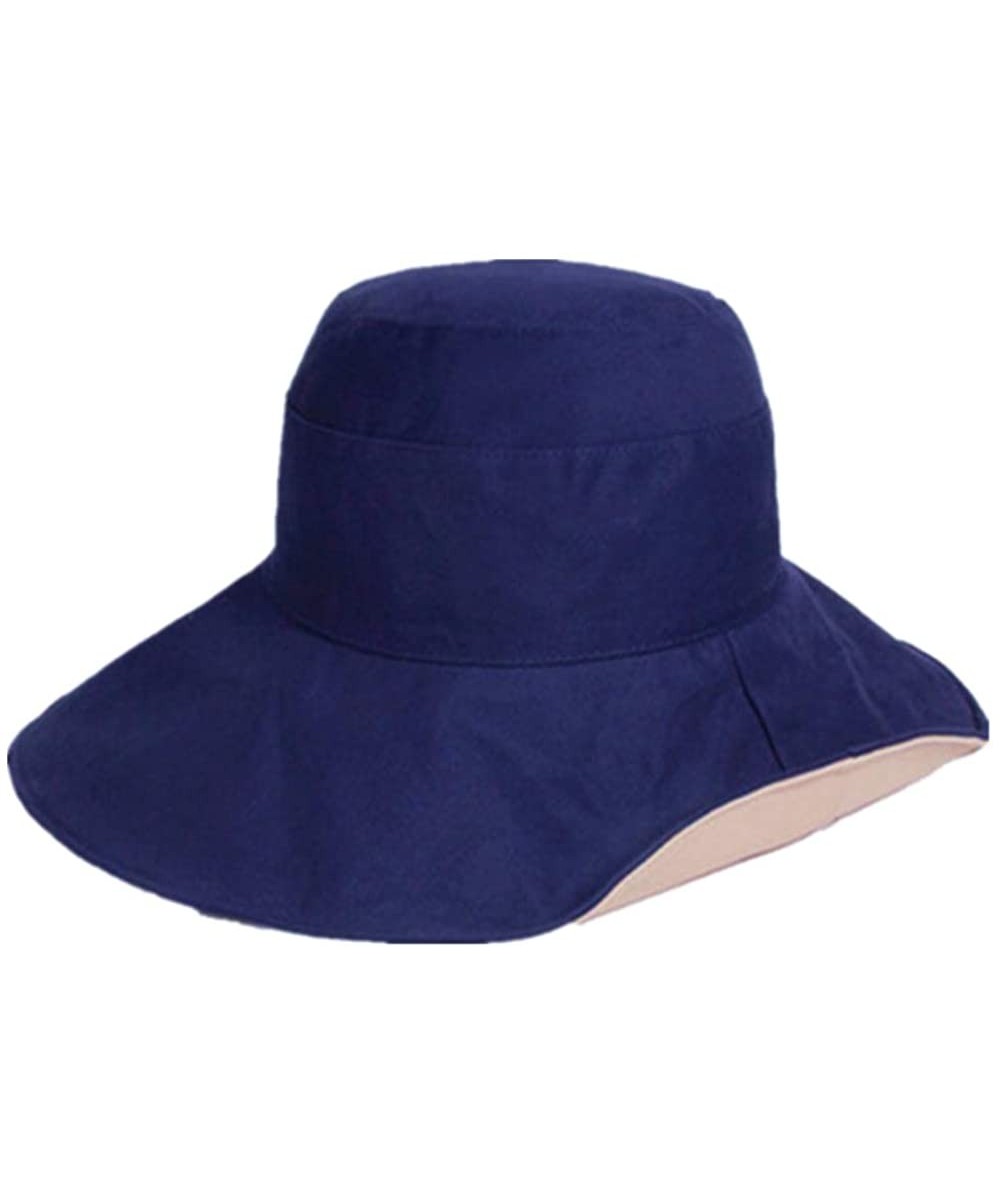 Sun Hats Women's Wide Brim Bucket Hats Travel Casual Cute Beach Sun Hat Fashion Double-Sided Fisherman Cap with Chin Strap - ...