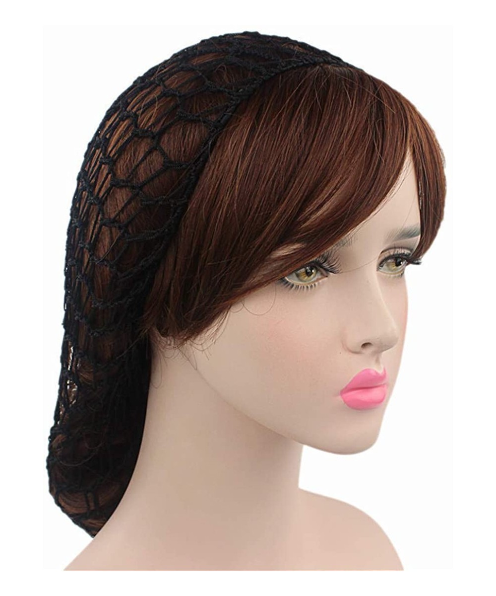 Women Soft Rayon Snood Hat Hair Net Crocheted Hair Net Cap Mix Colors ...